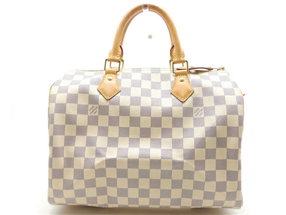 LOUIS VUITTON Speedy Azur White Handbag